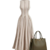 MUSHARE Women's Halter Neck Split Gown